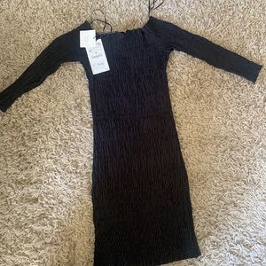 Black Ruched Dress